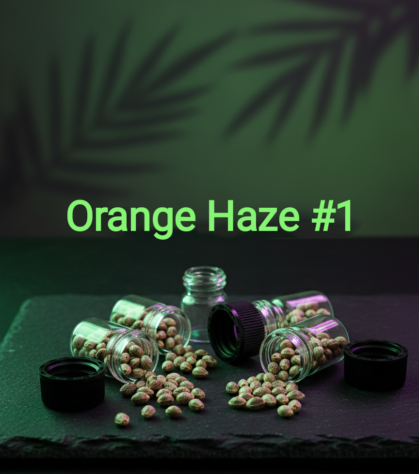 Orange Haze #1 Feminisiert  Sativa 70% Indica 30% Blütezeit 63-70 Tage
